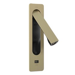 Keta LED USB-A Bedside Wall Light 240V 3.2W Matt Gold
