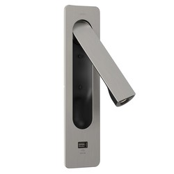 Keta LED USB-A Bedside Wall Light 240V 3.2W Matt Nickel