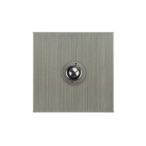Horizon Square Push Button Switch 1 gang Satin Nickel