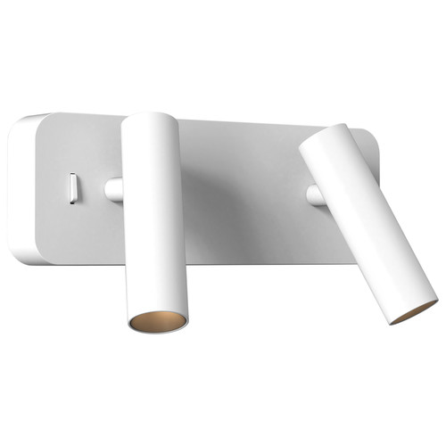 Enna Twin Surface LED Switched Wall Light Matt White 6.6W