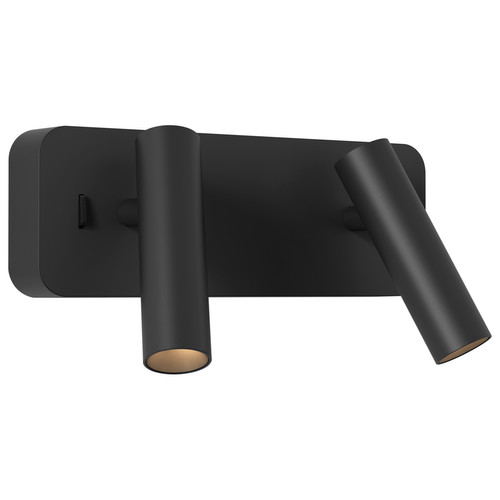 Enna Twin Surface LED Switched Wall Light Matt Black 6.6W