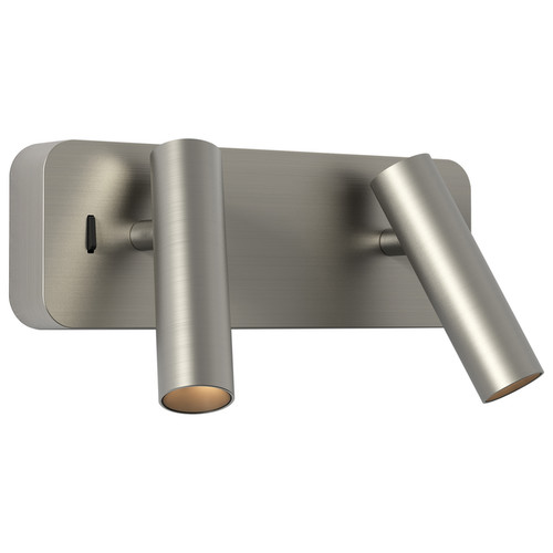 Enna Twin Surface LED Switched Wall Light Matt Nickel 6.6W