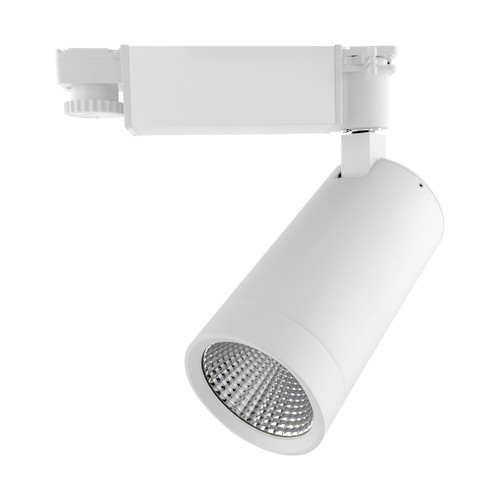 Tube Dimmable LED Track Light 3 Circuit 25W 38° Beam Angle White 4000K Cool White