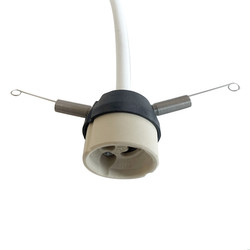 GU10 Lampholder + Leads Double Insulated Black / White GU10