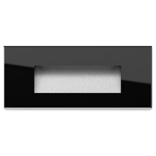 Glass LED Outdoor Low Level Wall Light 2.5W Black 3000K Warm White