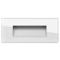 Glass LED Outdoor Low Level Wall Light 2.5W White 3000K Warm White