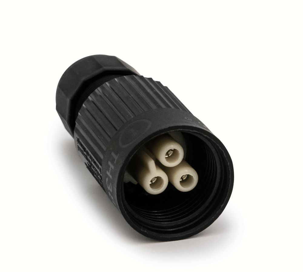 Tea Point Plug TeePlug Connector Black Male | Mr Resistor Lighting