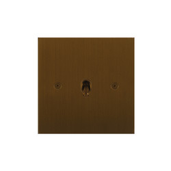 Horizon Square Contemporary Toggle Switch 1 gang 20 amp + off retractive Antique Bronze