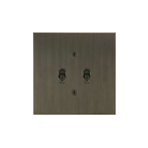 Horizon Square Contemporary Toggle Switch 2 gang 20 am 2 way Jordan Bronze