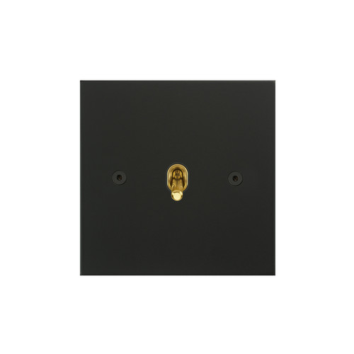 Horizon Square Contemporary Toggle Switch 1 gang 20 amp 2 way Matt Black