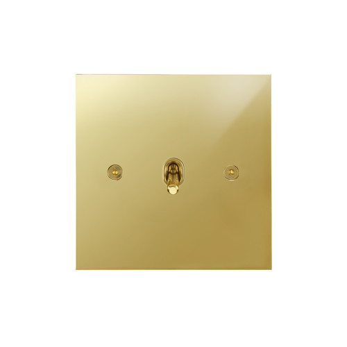 Horizon Square Contemporary Toggle Switch 1 gang 20 amp 2 way Polished Brass