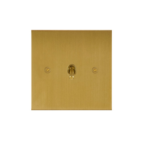 Horizon Square Contemporary Toggle Switch 1 gang 20 amp intermediate Satin Brass