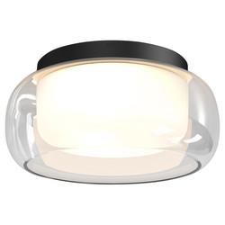 Aquina 360 Flush Ceiling Light 2 x 12W Matt Black