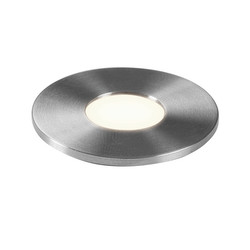 Terra Round 28 LED Brushed Stainless Steel Uplight 350mA IP67 1W 3000K Warm White