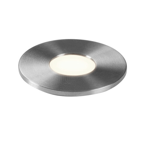 Terra Round 28 LED Brushed Stainless Steel Uplight 350mA IP67 1W 3000K Warm White