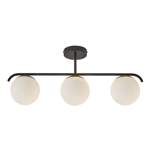 Grant 3x15 Flush Mount Ceiling Light 3x15W Black