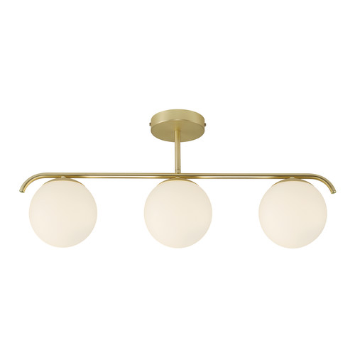 Grant 3x15 Flush Mount Ceiling Light 3x15W Brass