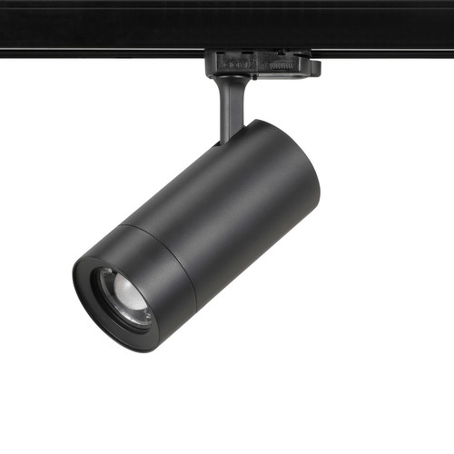 Lenzo L Three Circuit Track Light 940 18-50° Built-In Dimmer Black 30W 4000K Cool White