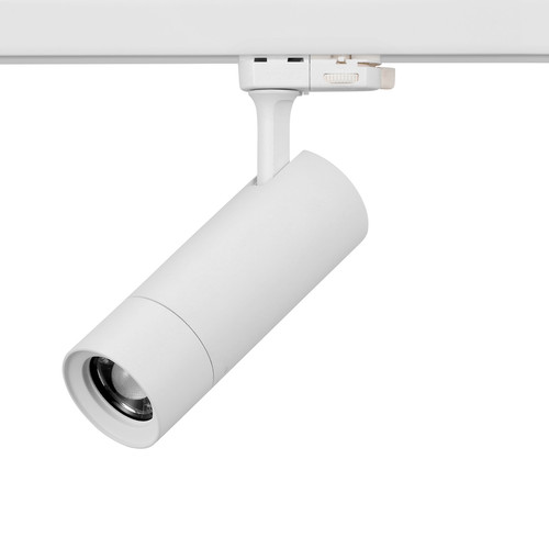 Lenzo S Three Circuit Track Light 940 15-50° Built-In Dimmer White 15W 4000K Cool White
