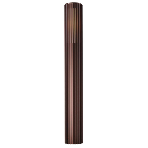 Aludra 95 Bollard Outdoor Garden Light 15W Brown