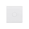 LED Dimmer LED Trailing Edge Switch Screwless 100W 1 gang  2 way Matt White
