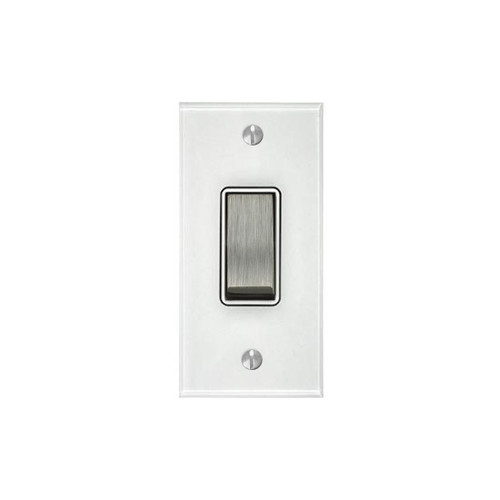 Prism Architrave Switch 1 gang 2 way architrave switch Clear Perspex / Satin Stainless Steel