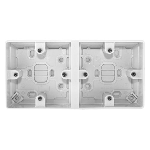 Dual Plate Back Box Plastic 34 mm