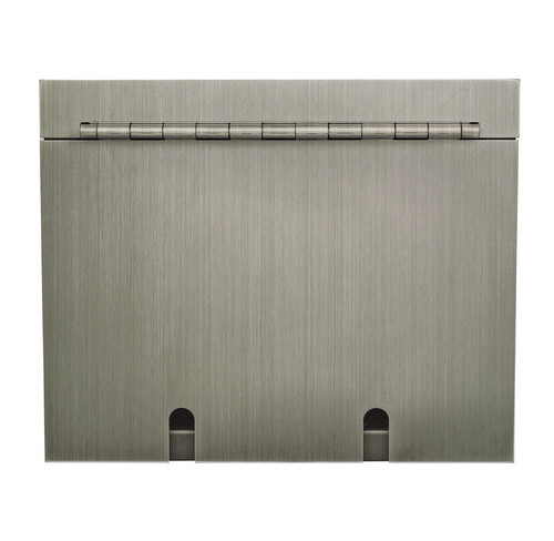 Horizon Square Recessed Floor Box Socket Double Satin Nickel