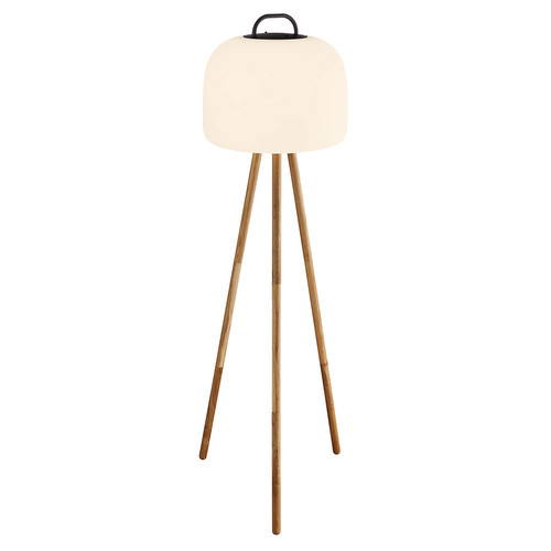 Kettle 36 Wood Tripod 110 Portable Outdoor Garden LED Battery Light White 6.8W LED