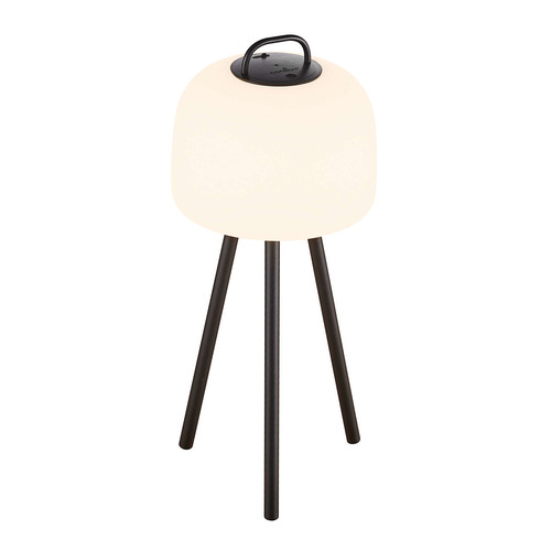 Kettle 36 Black Tripod 31 Portable Outdoor Garden LED Battery Light White 6.8W LED