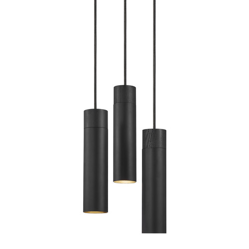 Tilo 3-Spot Pendant 3x15W Black