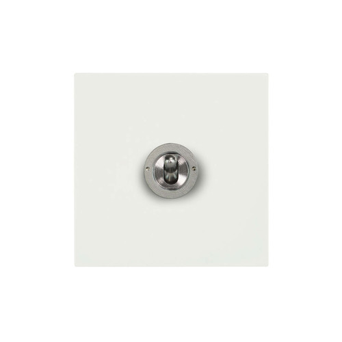 Horizon Square Dolly Switch 1 gang 20 amp 2 way Prime White / Satin Stainless