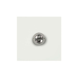 Horizon Square Dolly Switch Paintable 1 gang 20 amp 2 way Prime White / Satin Stainless
