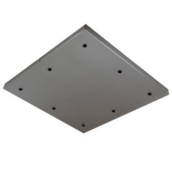 Square Ceiling Base Brushed Steel 450mm