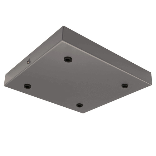 Square Ceiling Base Brushed Steel 200mm