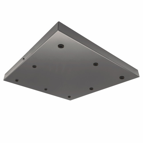 Square Ceiling Base Brushed Steel 350mm