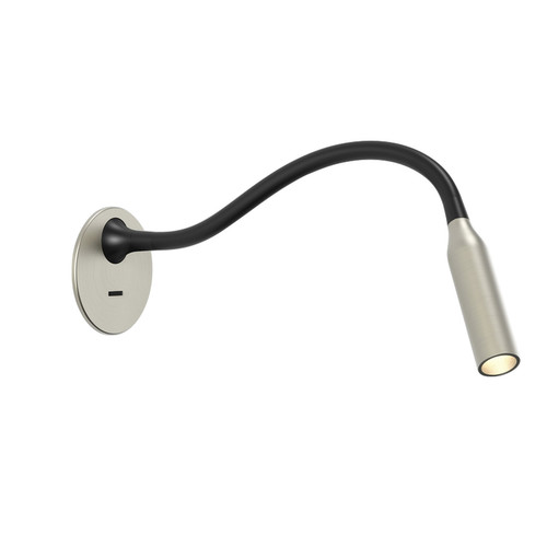 Lucca LED Switched Recessed Reading Wall Light 240V Matt Nickel 3.6W LED