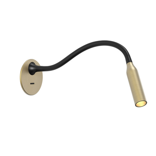 Lucca LED Switched Recessed Reading Wall Light 240V Matt Gold 3.6W LED