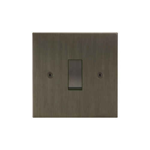 Horizon Square Rocker Switch 1 gang 20 amp 2 way + off retractive Jordan Bronze