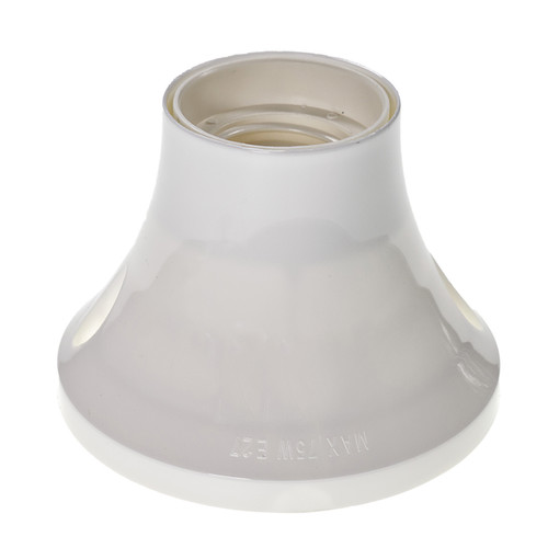 E27 Straight Batten Lampholder White E27