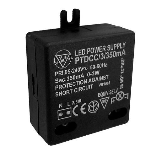 LED Driver (Constant Current) Black 3W 350mA