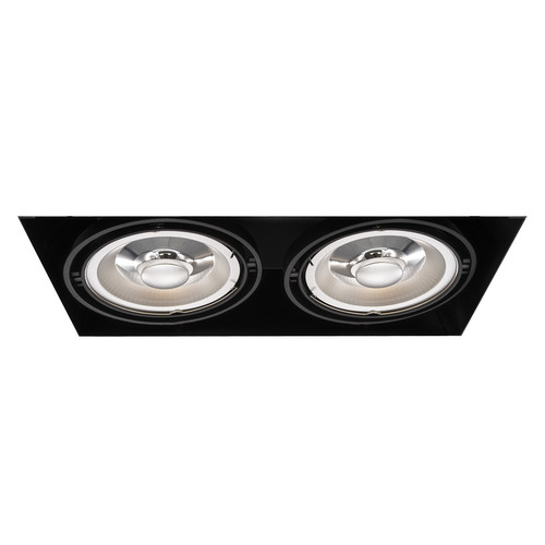 Grid Trimless Double LED GU10 / ES111 Downlight 240V 2 x 50W Black