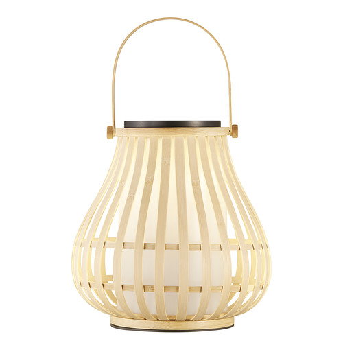 Leo Portable Solar LED Outdoor Garden Battery Light Wood 4W