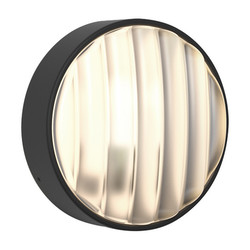 Montreal 300 Round Outdoor Garden Wall Light 12W Black