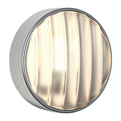Montreal 300 Round Outdoor Garden Wall Light 12W Brushed Stainless Steel