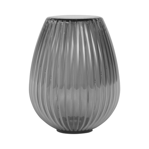 Tacoma Tulip Ribbed Glass Shade Smoke 152x124mm