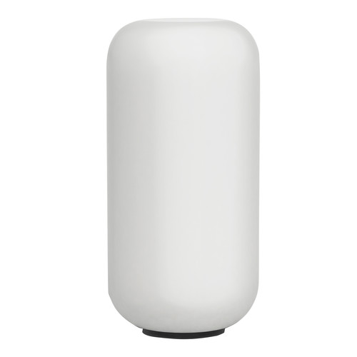 Tacoma Reed Glass Shade White 182x90mm