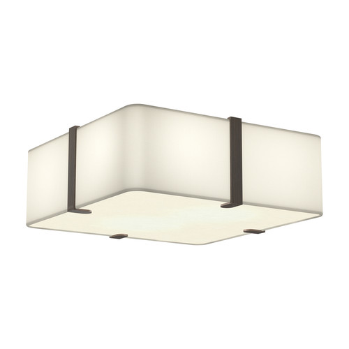 Elba 350 Square Flush Ceiling Light Kit 2x12 White