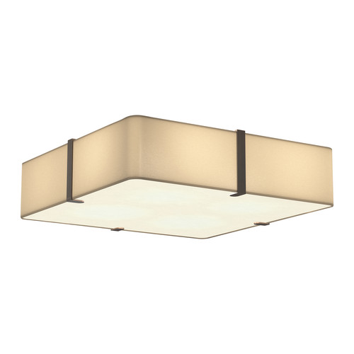 Elba 500 Square Flush Ceiling Light Kit 4x12W Putty