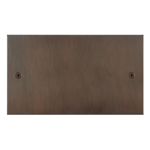 Horizon Square Blank Plate Double Plate Chocolate Bronze